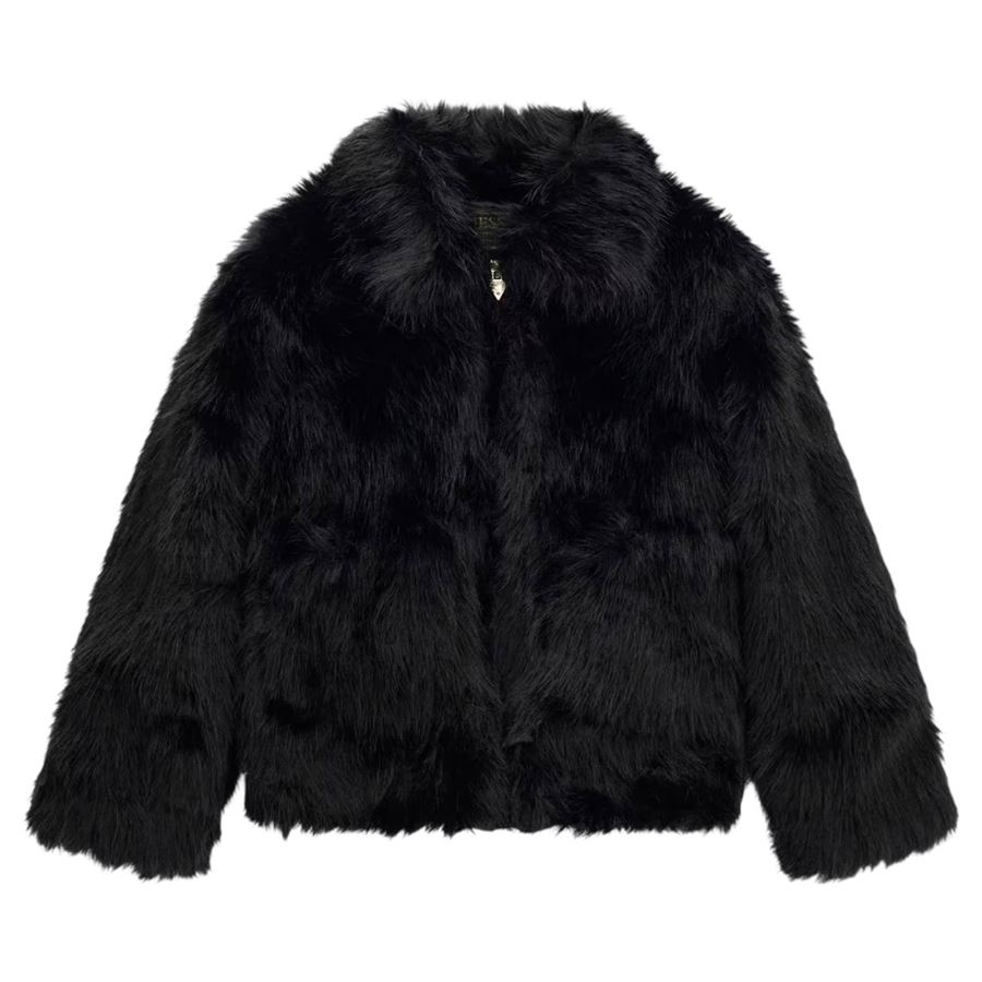 LS Faux Fur Jacket giacca da bambina in pelliccia sintetica con logo Guess Kids | J5BL02/WHH10JBLK